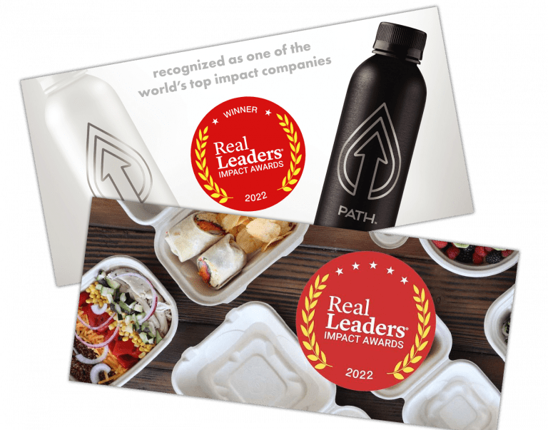 Use the Eco Innovation Awards logo on your product packaging, advertising, and in-store collateral (pictured: 2022 Real Leaders Impact Award winners)